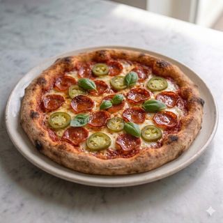 Pizza De Pepperoni Y Jalapeño (33 Cm.)