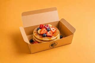 Pancake con frutta fresca e sciroppo d’Acero 2pz