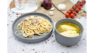 Supa cu galuste,spaghetti carbonara