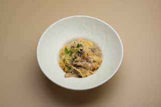 Паста Альфредо с курицей и грибами