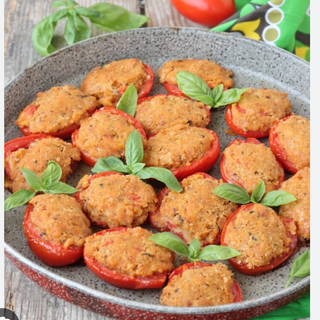 Pomodori ripieni di mollica di pane 