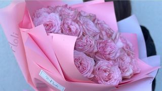 Bukiet Pink Rose, rozmiar L, 25 różowych róż