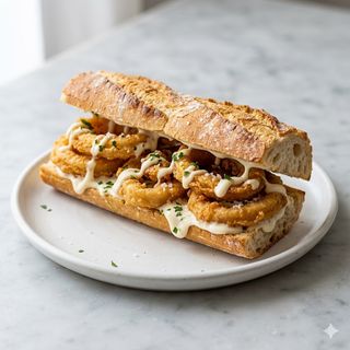Bocadillo De Calamar Con Mayonesa