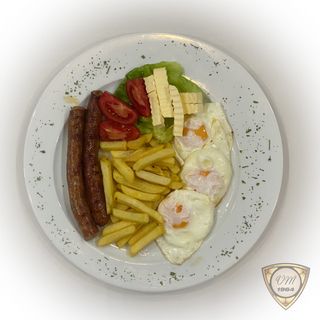 Pržena jaja sa dimljenom kobasicom 450 gr