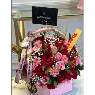 Flowers Basket With Chocolate