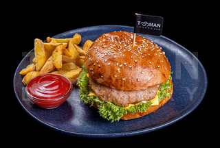 Бургер з курячою котлетою