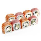 Рол Філадельфія з лососем і тунцем (240г)