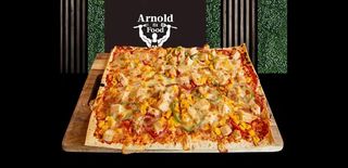 Пица Лаваш с пилешко, царевица и чушка (550г)