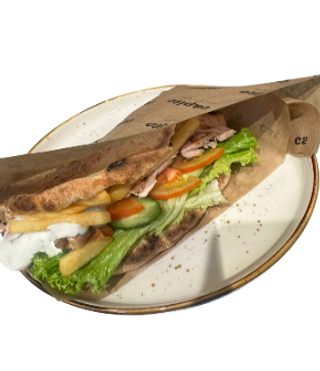 Гирос с курицей и греческим йогуртом в печи (390г)