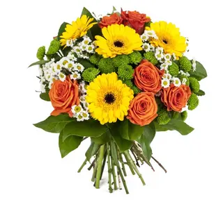 Bouquet sui toni giallo arancio Medium