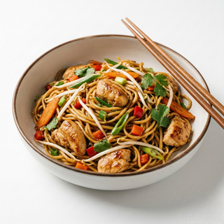 Tallarines Fritos Con Pollo