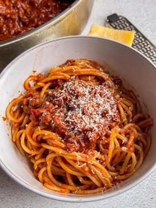 Spaghetti bolognese (jollof)