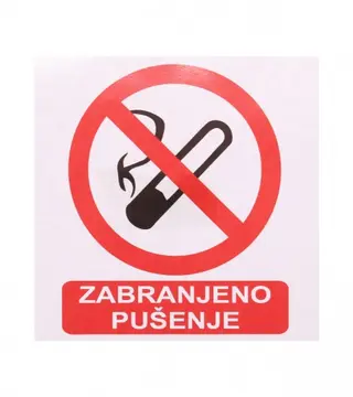 (005163) Naljepnica ZABRANJENO PUŠENJE 19,5x19,5cm M50841