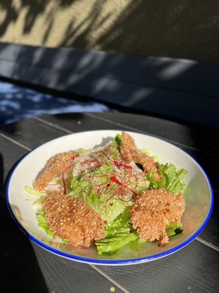 Великий салат з хрусткою креветкою (250г)