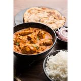 Butter Chicken, Veg Curry, Butter Naan & Rice and FREE NAAN