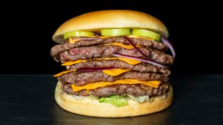 Triple Double Jalapeno Smash burger