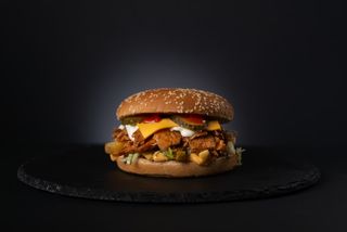 Burger cheesy smahed porc   Mediu