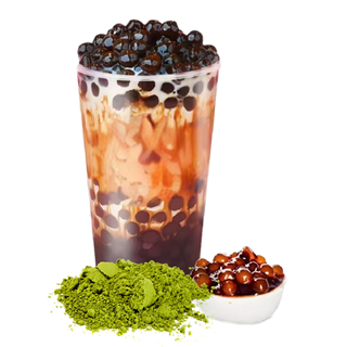 T38 - Tè gelsomino & Latte matcha con Tapioca e caramello