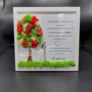 Tablou cu licheni Aniversare - 20x30