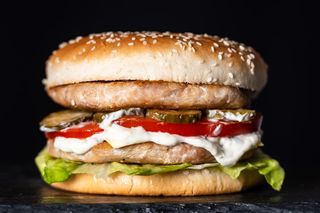 Double chicken burger