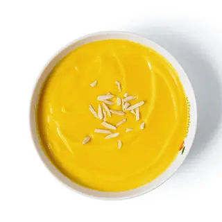 Creme de abóbora com amêndoa torrada