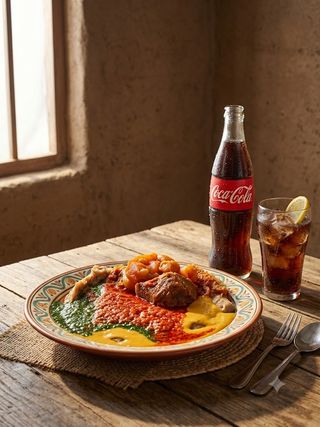 3 Amala with 3 Assorted Abula + Coke