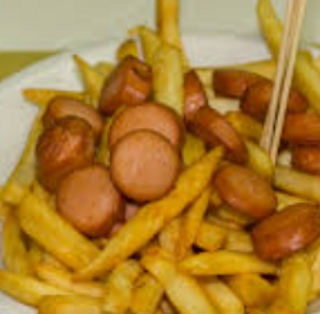 Patatine crispers fritte con würstel