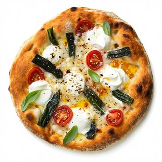 Cicoria stracciatella e pomodorini