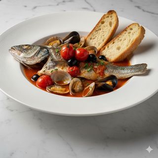 Spigola in guazzetto