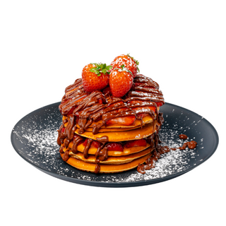 Panqueca de Morango e Nutella