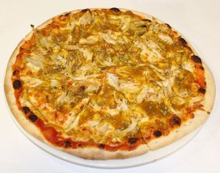 Pizza pollo al curry