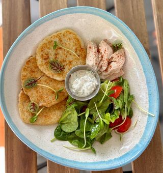 Картопляні панкейки з курочкою