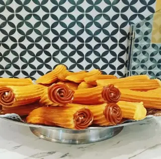 Churro relleno de crema