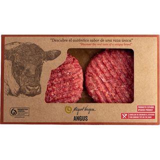 MIGUEL VERGARA BURGER MEAT DE VACUNO RAZA ANGUS SIN GLUTEN BANDEJA 2 UNIDADES 320 G