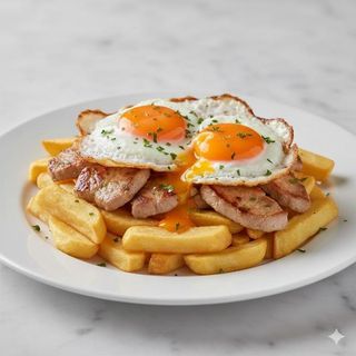 Huevos Rotos Con Bacon