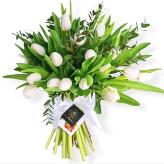 Buchet cu 21 lalele albe