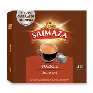 Café Fuerte Cápsulas Saimaza Compatible Nespresso 20 Uds.