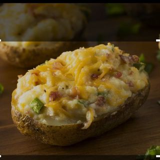 Patata Asada De Jamón Y Queso
