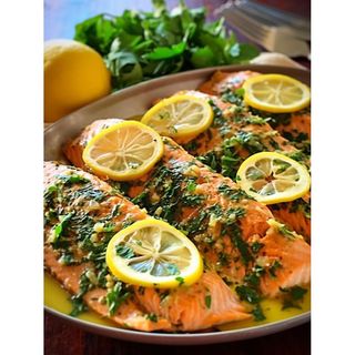 Crispy Lemon Garlic Herb Salmon