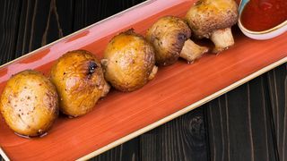 Шампиньоны на мангале 