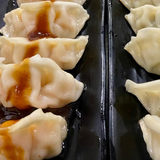 Gyozas de gambas al ajillo