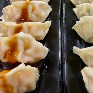Gyozas de gambas al ajillo