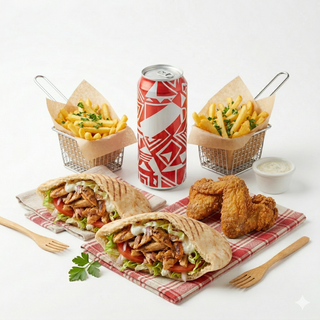 Menú Kebab Y Alitas Fritas (2 Uds.)