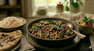 116. Mushroom bhajee