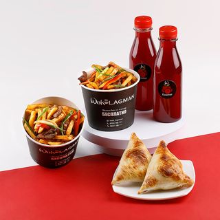 Комбо на двоих  "Фри с мясом"