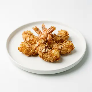 Gambas Rebozadas Con Almendras