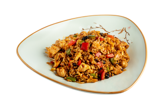 Теппаньяки с курицей и черными бобами