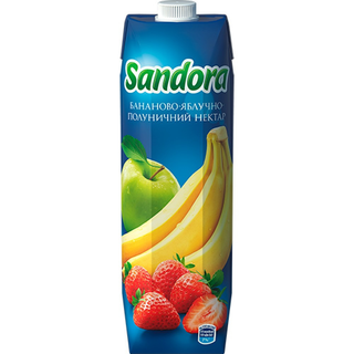 Sandora 0,95л Бананово-яблучно-полуничний