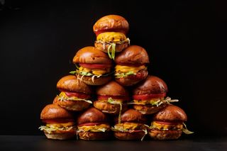 Family fight with 5 fries and 5 sos burgatore, 5 sos barbeque