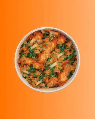 .RICE CAKES POPCORN CHICKEN w słodkim sosie sojowym